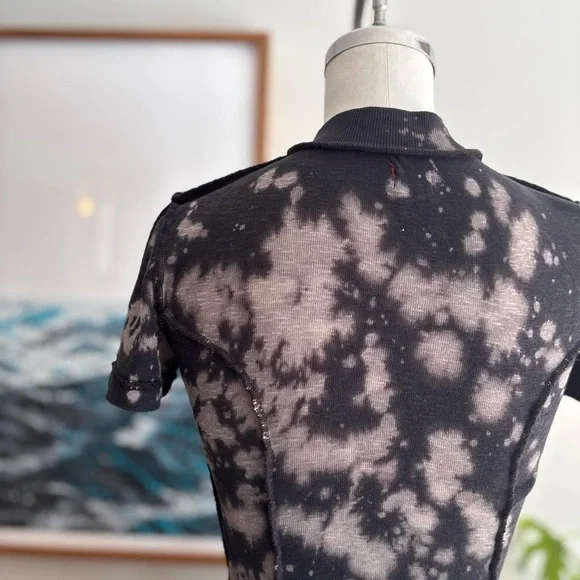 BDG Black and Gray Tie-Dye Bodysuit - Picture 4 of 7